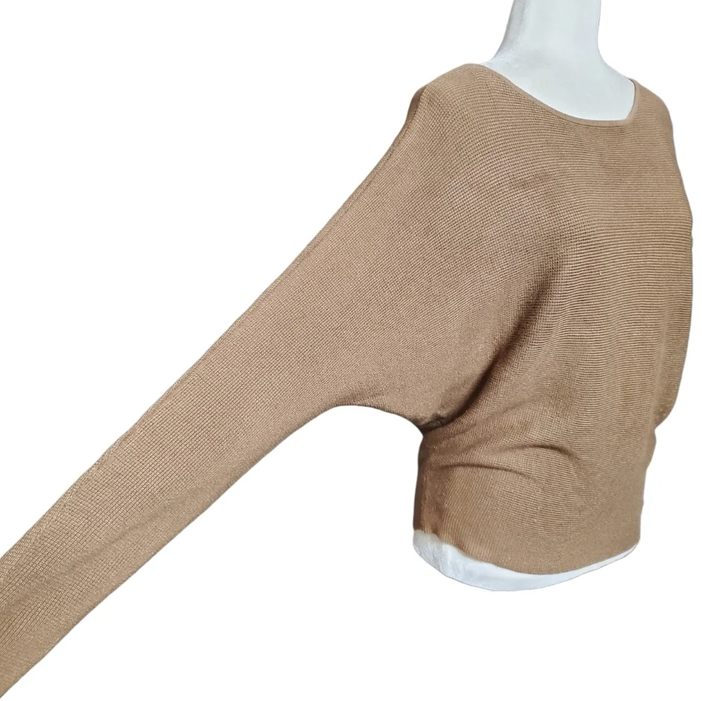 Cyrus Womens Batwing Sleeve Knit Sweater Small Lightweight Boat Neck Pullover - Picture 3 of 9